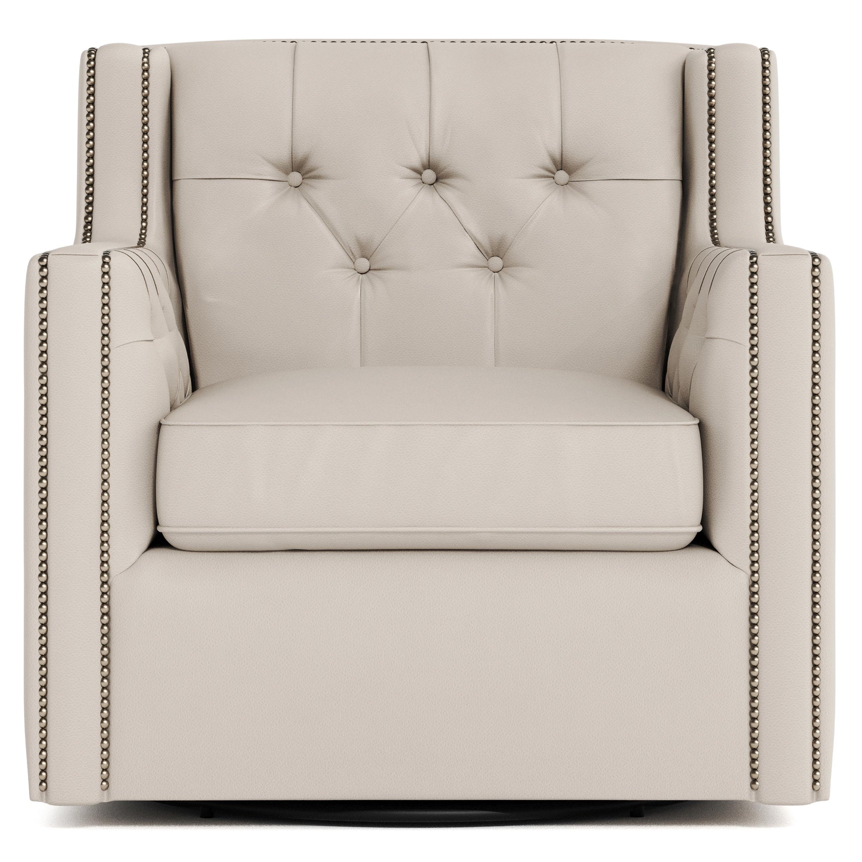 Candace Ivory Swivel Chair - Ornate Home