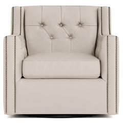 Candace Ivory Swivel Chair - Ornate Home