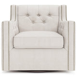 Candace Ivory Swivel Chair - Ornate Home