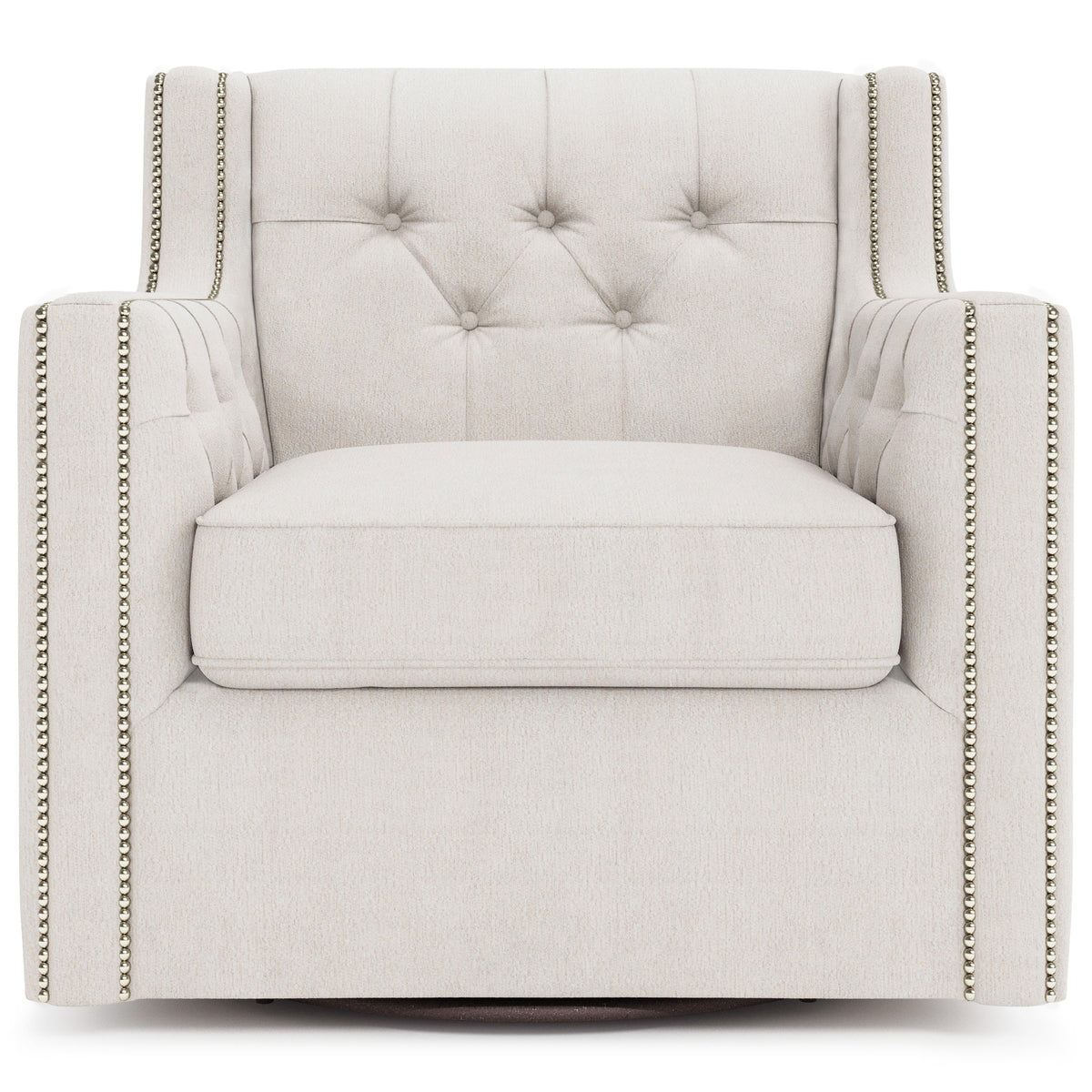 Candace Ivory Swivel Chair - Ornate Home