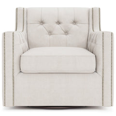 Candace Ivory Swivel Chair - Ornate Home