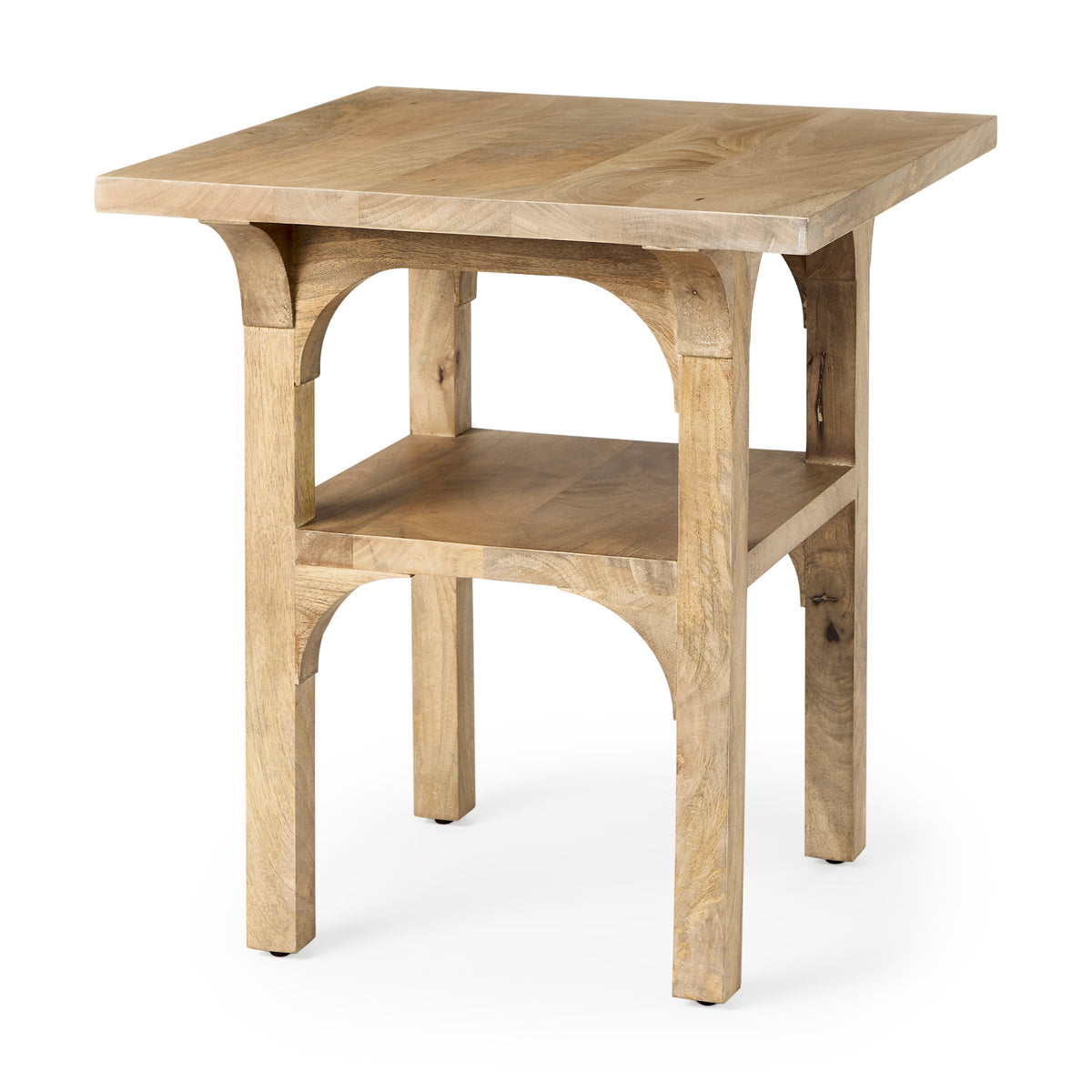 Candace Light Brown Wood Bridge Accent Table - Ornate Home