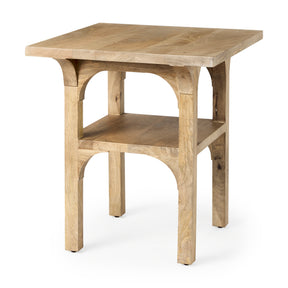 Candace Light Brown Wood Bridge Accent Table - Ornate Home