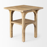 Candace Light Brown Wood Bridge Accent Table - Ornate Home