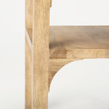 Candace Light Brown Wood Bridge Accent Table - Ornate Home