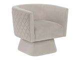 Candace Taupe Swivel Chair - Ornate Home