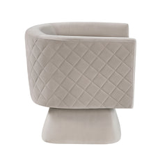 Candace Taupe Swivel Chair - Ornate Home