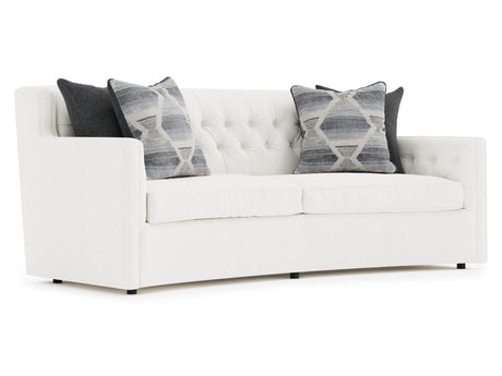 Candace White/Cream Fabric Sofa (89" W) - Ornate Home