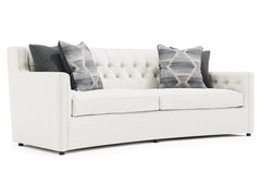 Candace White/Cream Fabric Sofa (96" W) - Ornate Home