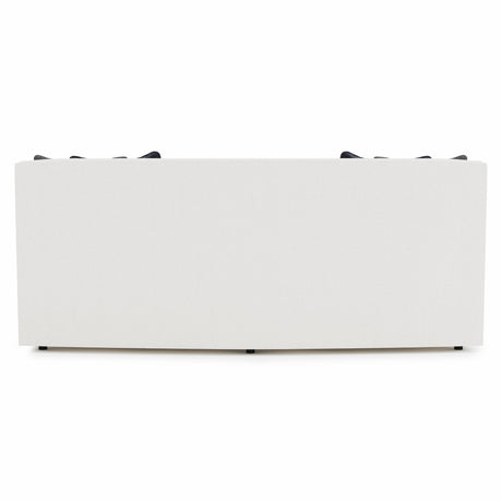 Candace White/Cream Fabric Sofa - Ornate Home