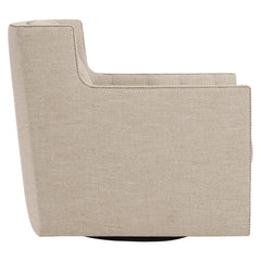 Candace White/Cream Fabric Swivel Chair - Ornate Home
