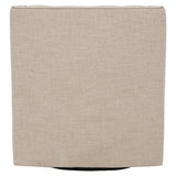 Candace White/Cream Fabric Swivel Chair - Ornate Home