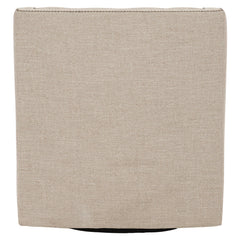 Candace White/Cream Fabric Swivel Chair - Ornate Home