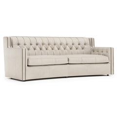 Candace White/Cream Sofa Without Pillows - Ornate Home