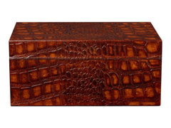 Candece Brown Leather Box (Set of 2) - Ornate Home