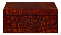 Candece Brown Leather Box (Set of 2) - Ornate Home