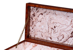 Candece Brown Leather Box (Set of 2) - Ornate Home