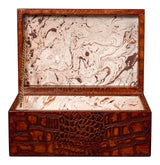 Candece Brown Leather Box (Set of 2) - Ornate Home