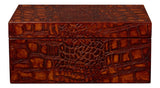 Candece Brown Leather Box (Set of 2) - Ornate Home