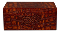 Candece Brown Leather Box (Set of 2) - Ornate Home