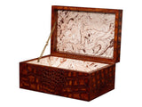 Candece Brown Leather Box (Set of 2) - Ornate Home