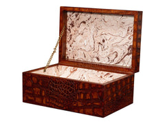 Candece Brown Leather Box (Set of 2) - Ornate Home