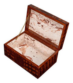 Candece Brown Leather Box (Set of 2) - Ornate Home