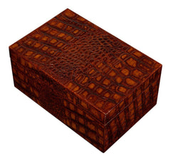 Candece Brown Leather Box (Set of 2) - Ornate Home