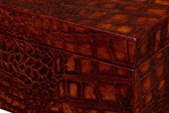Candece Brown Leather Box (Set of 2) - Ornate Home