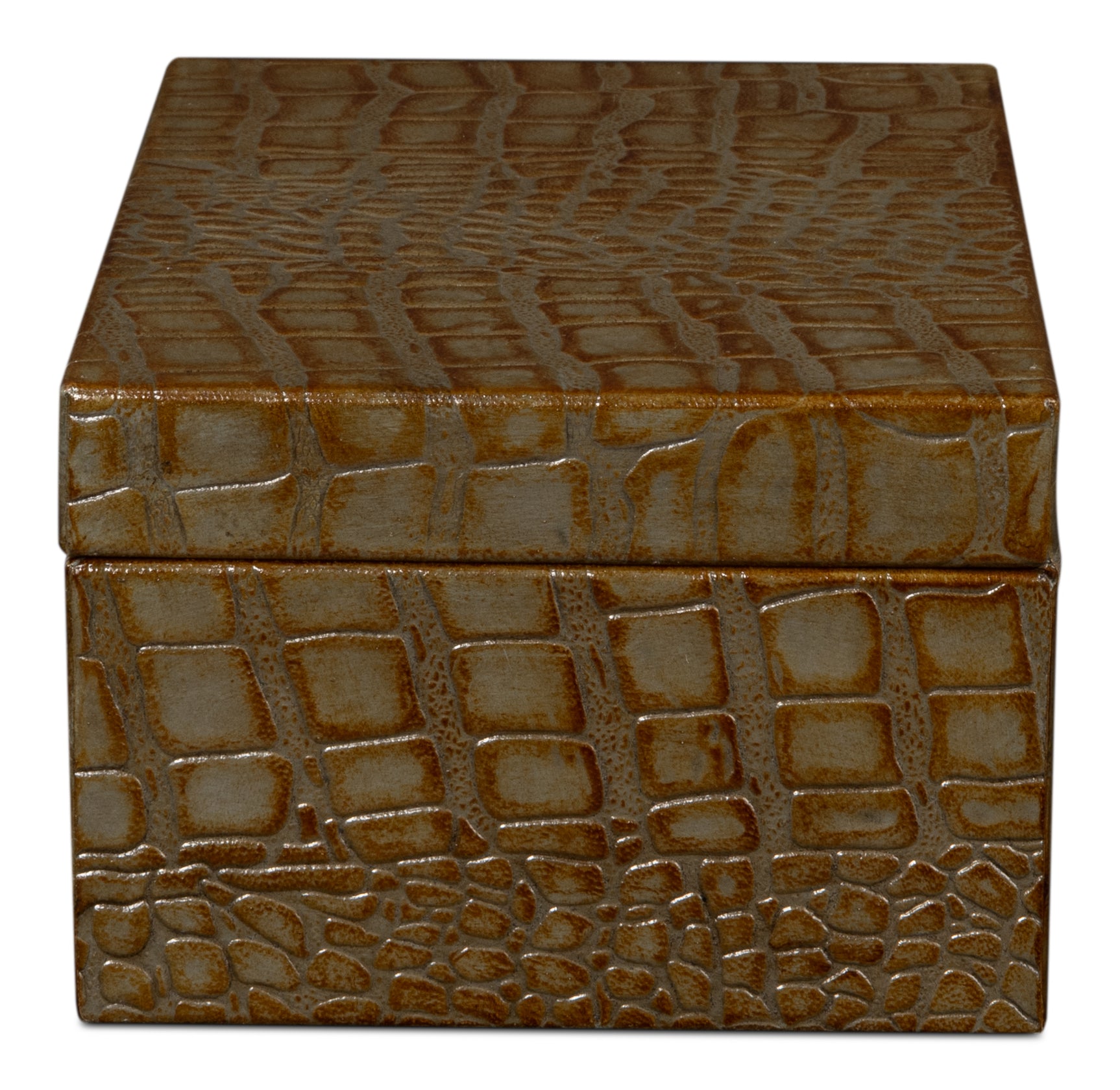 Candece Green Leather Box (Set of 2) - Ornate Home
