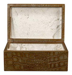 Candece Green Leather Box (Set of 2) - Ornate Home