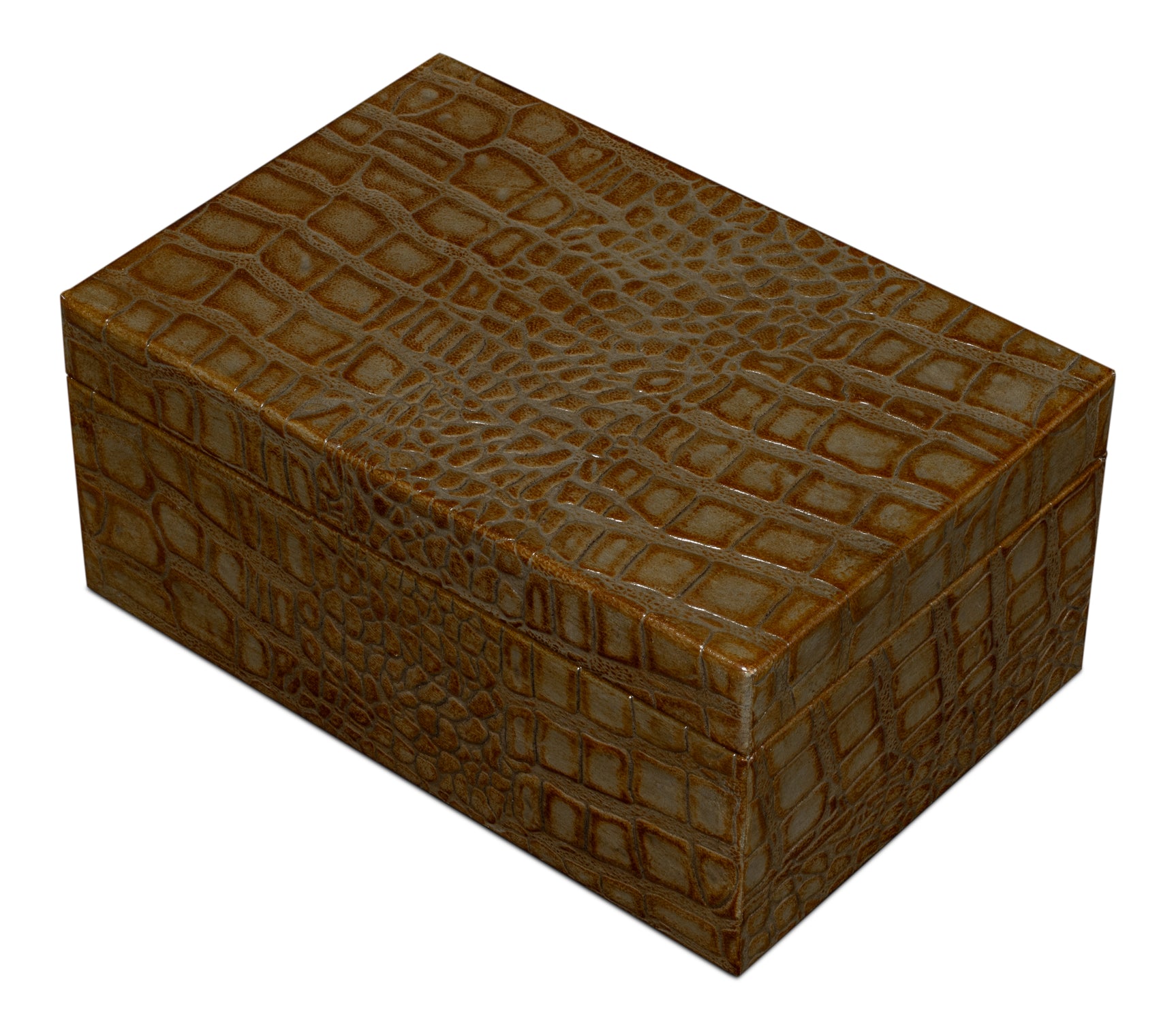 Candece Green Leather Box (Set of 2) - Ornate Home