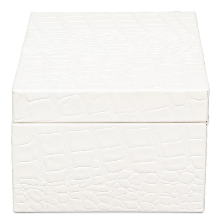 Candece Ivory Leather Box (Set of 2) - Ornate Home