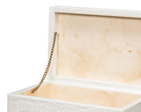 Candece Ivory Leather Box (Set of 2) - Ornate Home