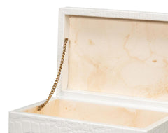 Candece Ivory Leather Box (Set of 2) - Ornate Home
