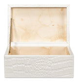 Candece Ivory Leather Box (Set of 2) - Ornate Home