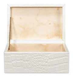 Candece Ivory Leather Box (Set of 2) - Ornate Home