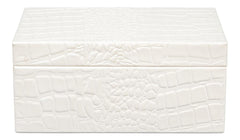 Candece Ivory Leather Box (Set of 2) - Ornate Home