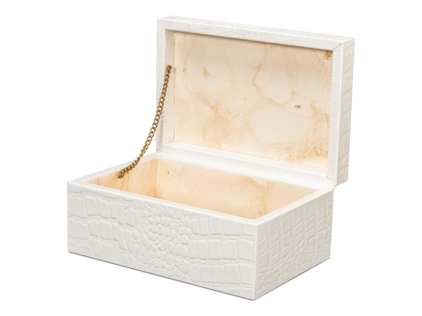 Candece Ivory Leather Box (Set of 2) - Ornate Home