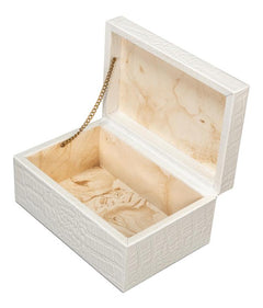 Candece Ivory Leather Box (Set of 2) - Ornate Home