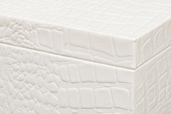 Candece Ivory Leather Box (Set of 2) - Ornate Home