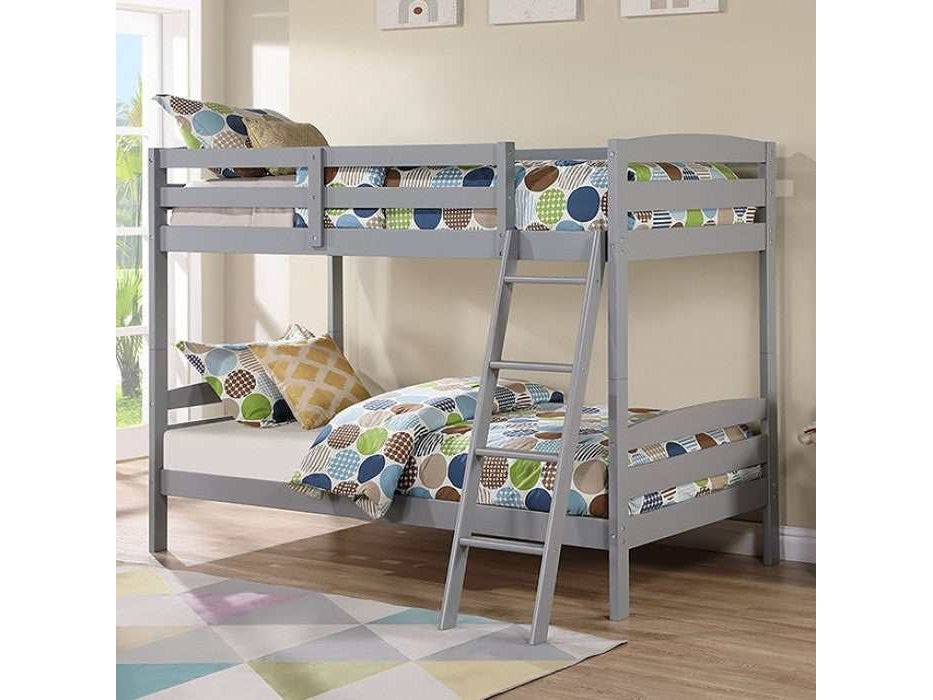 Candice Gray Twin/Twin Bunk Bed - Ornate Home