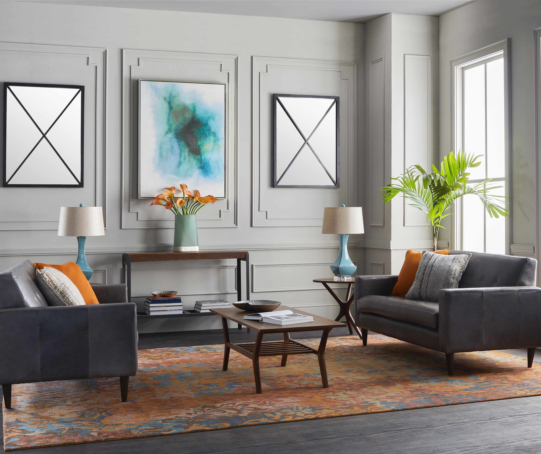 Candon Black Framed Mirror - Ornate Home