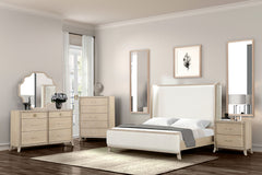 Candra Natural Oak Eastern King Bed - Ornate Home