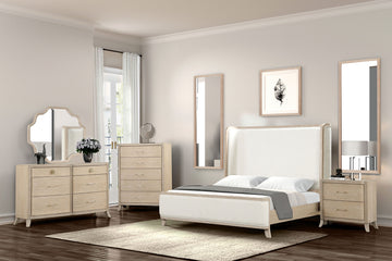 Candra Natural Oak Eastern King Bed - Ornate Home