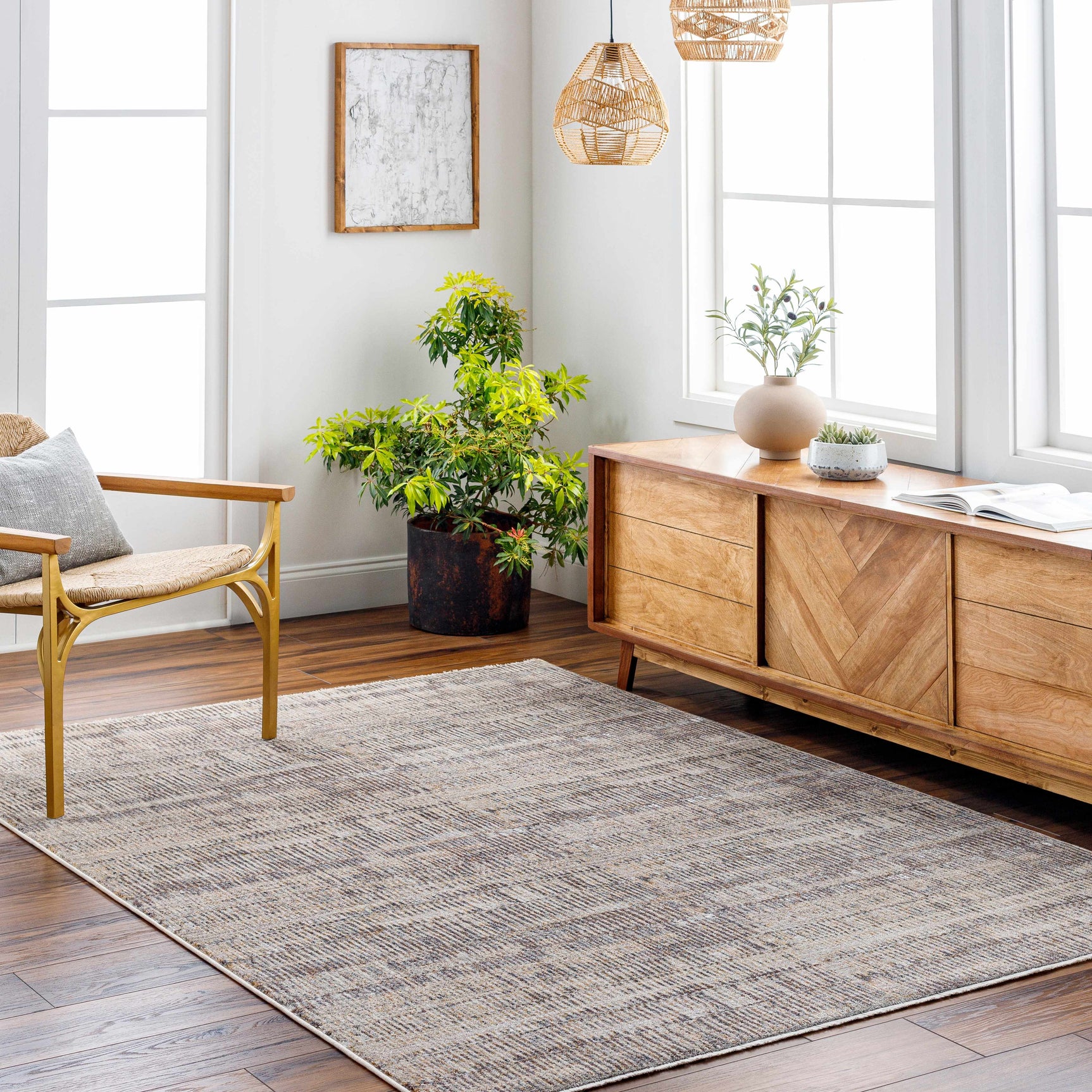 Cane Luxe Rug with Fringes - Ornate Home