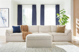 Canefield Ivory 4-Piece Sectional with Ottoman (Online Special Price) - Ornate Home