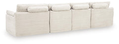Canefield Ivory 4-Piece Sectional with Ottoman - Ornate Home