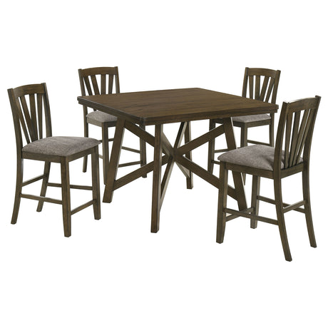 Canfield Brown Counter Height 5-piece Dining Room Set - Ornate Home
