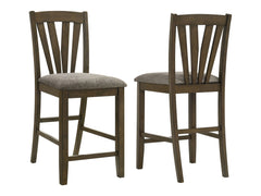 Canfield Brown Counter Height Chair (Set of 2) - Ornate Home
